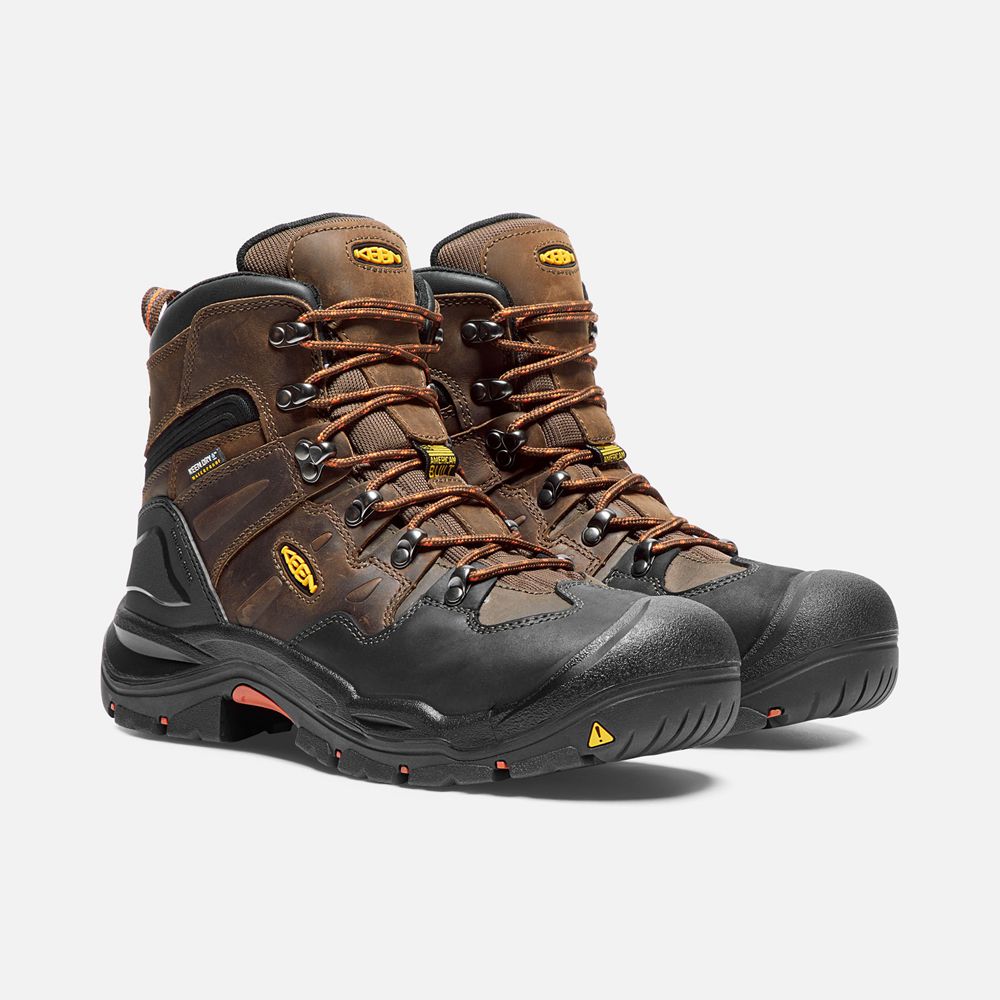 Keen Laarzen Heren Bruin/Zwart - Coburg 6\" Waterproof (Steel Toe) - 52780-CMSR